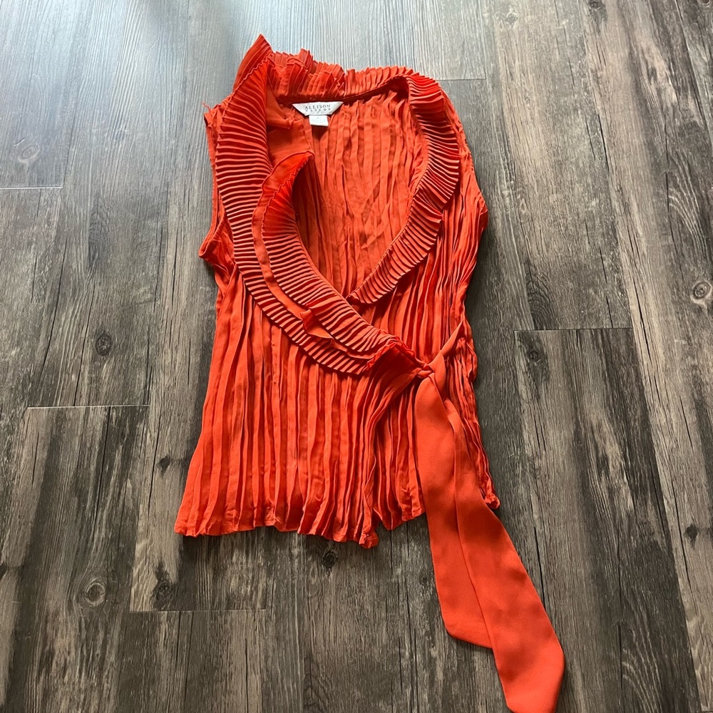 Allison Taylor Pleated Sleeveless Blouse